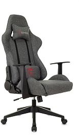 Кресло игровое Zombie Neo серый 3C1 с подголов. крестов. пластик - Фото предпросмотра