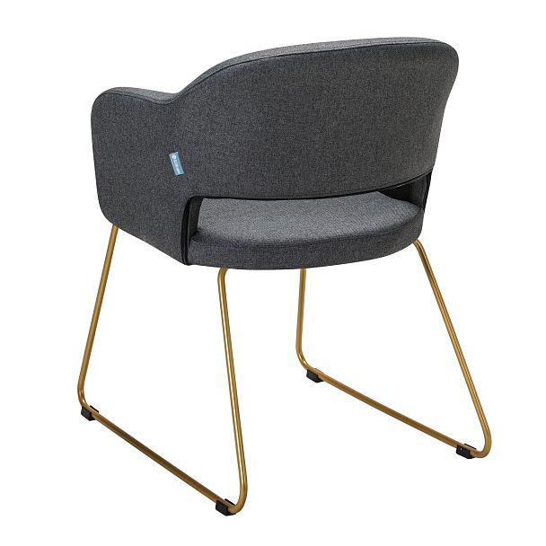 Кресло Oscar тёмно-серый/Линк золото - Вид 3