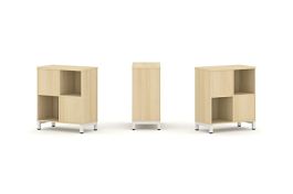 Стайл Проджект Набор стеллажа 2-х сторон., 2 яр. SN.NSD-221 Акация Лорка/Металл Белый 754*400*881 - Фото предпросмотра