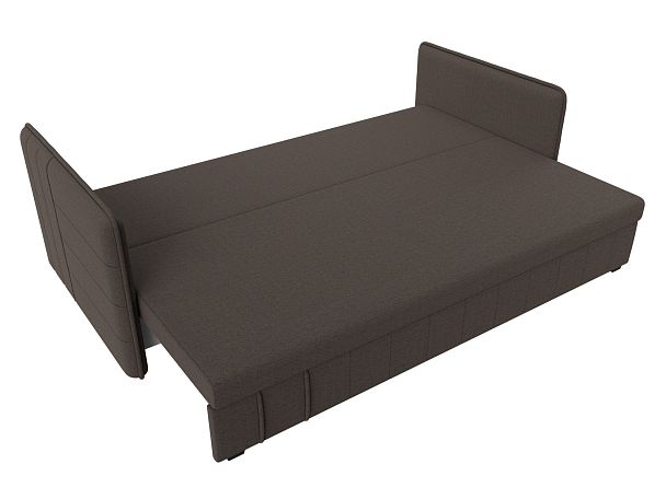 Диван прямой Слим Рогожка коричневый - Вид 8