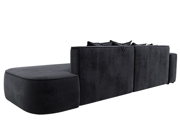 Диван угловой Лига-065 угол левый Велюр серый - Вид 6