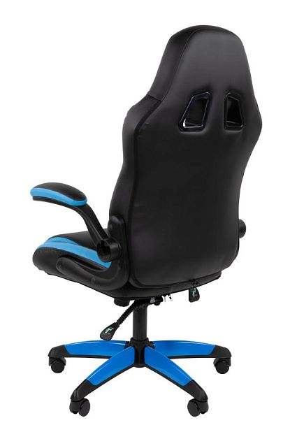 Кресло Chairman game 15 Россия экокожа черный/голубой/белый - Вид 6