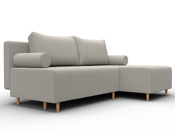 Диван угловой Лига-102 угол универсальный Рогожка бежевый - Вид 3