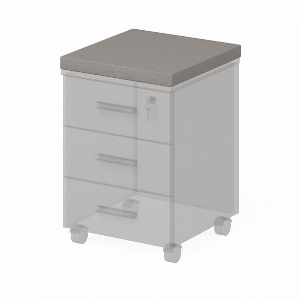 Подушка быстросъемная для мобильной тумбы "Тандем-А" ПК-ТНА-ПДШ43Х47-В1-19 серый - Вид 1