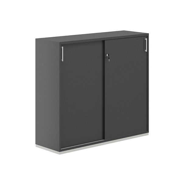 Шкаф-купе 3 ур. 1238х400х1111 / корпус:антрацит, топ/дно:антрацит, фасады:антрацит / Аллегро / Allegro - Вид 1