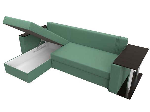 Диван угловой Атланта Лайт левый угол Рогожка зеленый - Вид 9