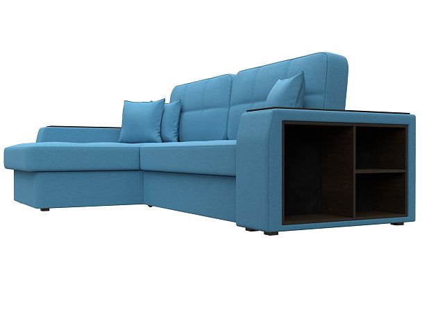 Диван угловой Брюссель левый угол Рогожка голубой - Вид 3