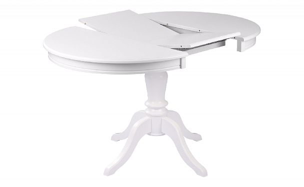 Обеденная группа стол Элат D90(130)х90х76 Белый и 4 стула Арктос Белый/Коричневая рогожка - Вид 3