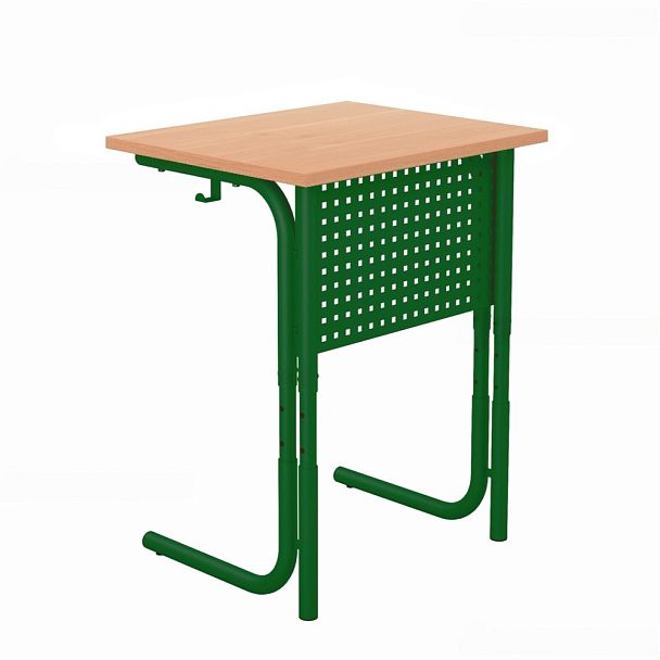 Стол ученический 101РП, 1-местный, регулируемый (экран-перфорация) на круглой трубе (м/к Красный, Синий, Зеленый), гр.5-7 - Вид 4