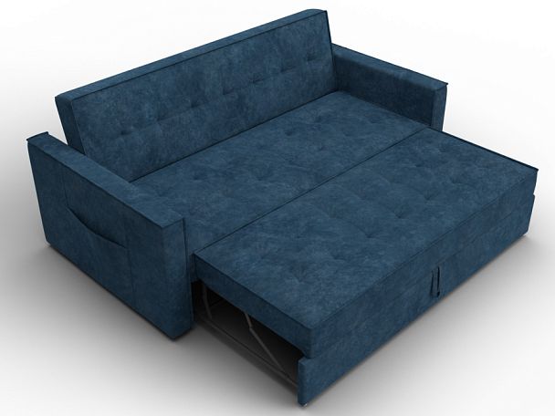 Диван прямой Лига-104 (160) Велюр синий - Вид 7