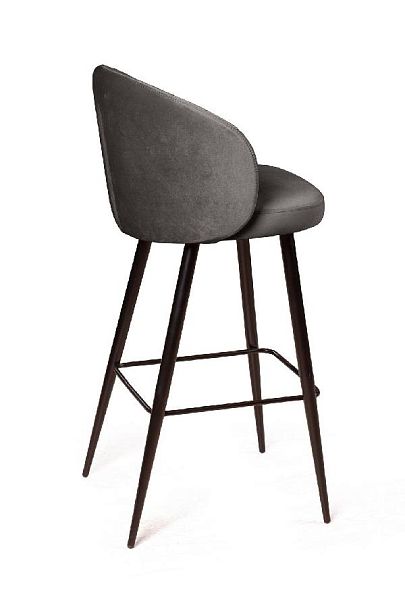 Стул барный Mont Blanc, бархат антрацит 14 / черный конус - Вид 5