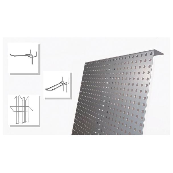 Стойка напольная для рекламных материалов (160х45,5х36 см), без лотков, хром, ПАРУС-2, (лотки 290443-290445), 290442 - Вид 6