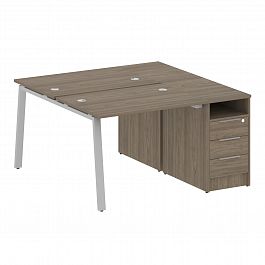 Рабочая станция "Metal System" БА.РС-СТП-2.1 вяз/серый - Фото предпросмотра