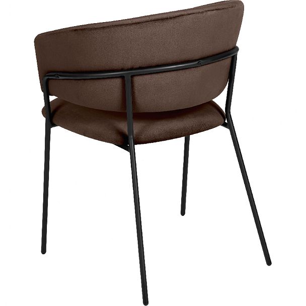 Комплект кухонных стульев Даксон коричневый велюр/черный, 2 шт. - Вид 5