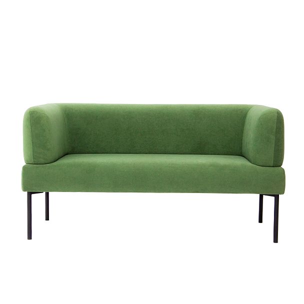 Диван Garda, велюр Galaxy Lite 09, ножки металл черный муар - Вид 6