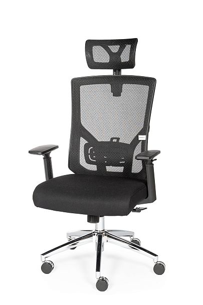 Кресло Гарда SL / черный пластик / черная сетка / черная сидушка - Вид 3