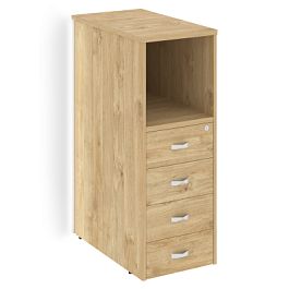 Onix Тумба с подсветкой 4 ящика завершающая, левая O.R-TV-4.S (L) Тиквуд светлый 436*767*1185 - Фото предпросмотра