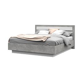 Денвер КР-03 Кровать 1,8х2,0  (1872х990х2100) ателье светлый/белый - Фото предпросмотра