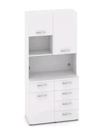 FIT Вариант № 10 MN-010 1200*600/420*2175/2178  Белый Бриллиант Кухни  Белый Бриллиант - Фото предпросмотра