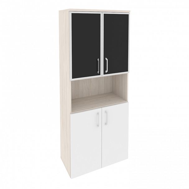 Шкаф "Onix" O.ST-1.4R white/black денвер светлый/белый - Вид 1