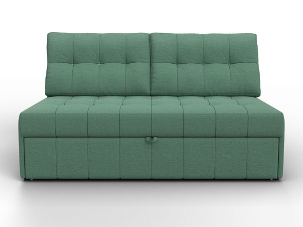 Диван прямой Лига-107 (140) Рогожка зеленый - Вид 2