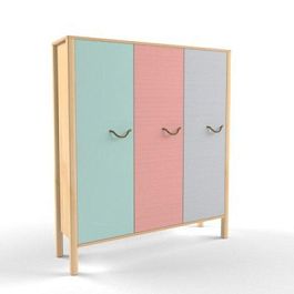 Шкаф 3-секционный детский Скандинавия - Фото предпросмотра