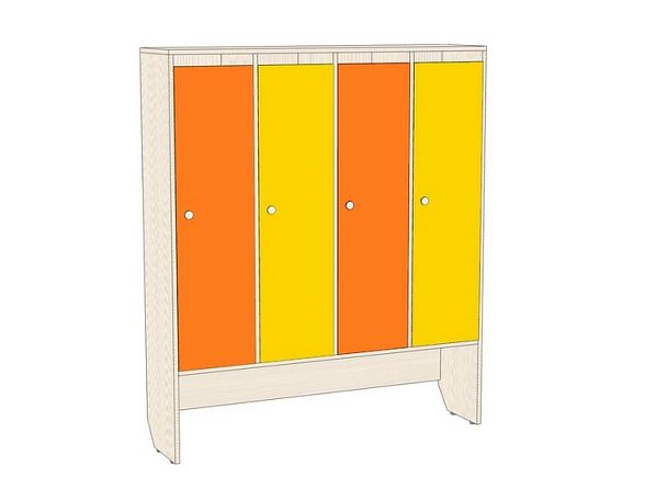 Шкаф детский 4-секционный для одежды Эконом ШЛД-002 - Вид 1