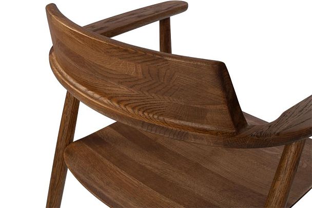 Кресло деревянное из массива дуба Сэн Дуб темный - Вид 13