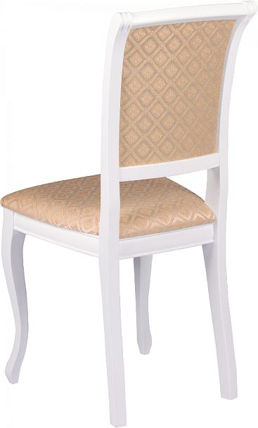Стул деревянный с мягким сиденьем Арктос Белый/Бежевый жаккард - Вид 5
