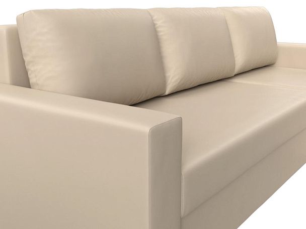 Угловой диван Траумберг Лайт правый (полностью экокожа бежевая) - Вид 4