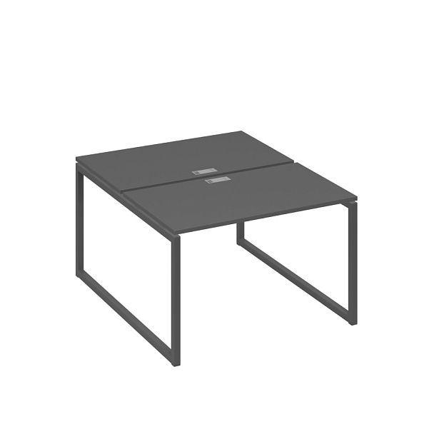 Рабочая станция 2х120 на металлокаркасе QUATTRO A4 А4 Б4 173 БП антрацит премиум / металлокаркас антрацит - Вид 1