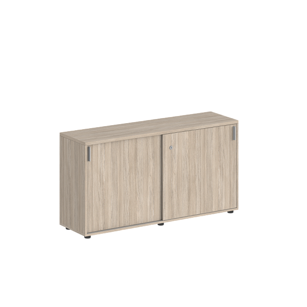 Шкаф-купе Sigma 1638х400х750 низкий, с замком / корпус: дуб светлый, фасады: дуб светлый - Вид 1