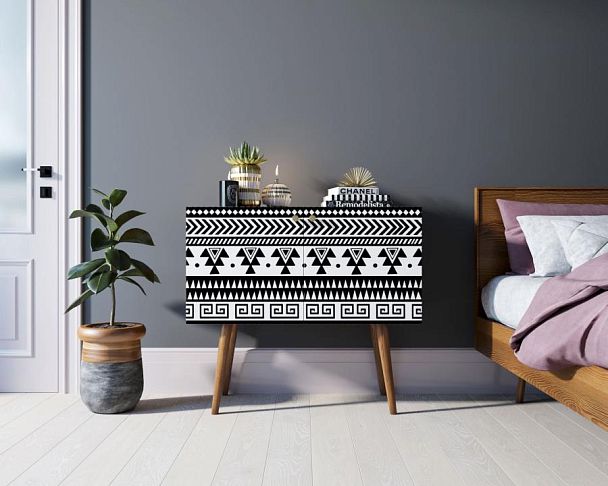 Комод на высоких ножках Berber малый принт 19 арт BB13/Print_19 - Вид 4