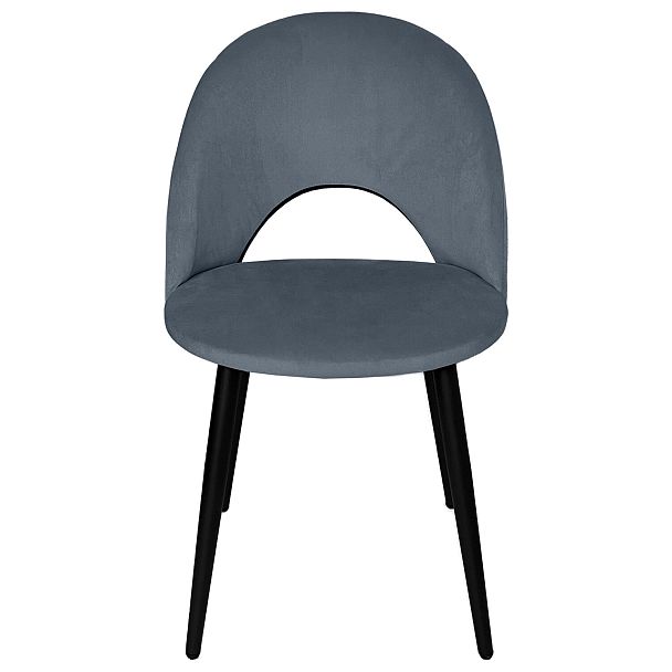 Стулья КОМПЛЕКТ 2 шт., "Luna CF-070", велюр серый, каркас металлический, усиленный, черный, BRABIX, 532770 - Вид 5