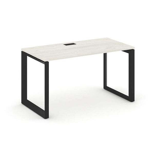 Style Project Next Стол письменный SN-59O.SP-011 Дуб Наварра/Металл Черный/Черный Заглушка 980*700*750 - Вид 1