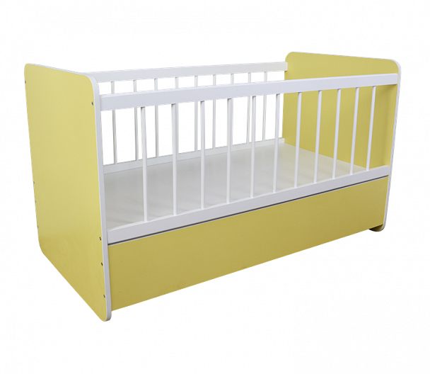 Кровать младенческая «София» + ЛДСП (массив, краска) настил ДВП - Вид 1