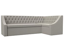 Диван кухонный угловой Мерлин правый угол Рогожка бежевый - Фото предпросмотра