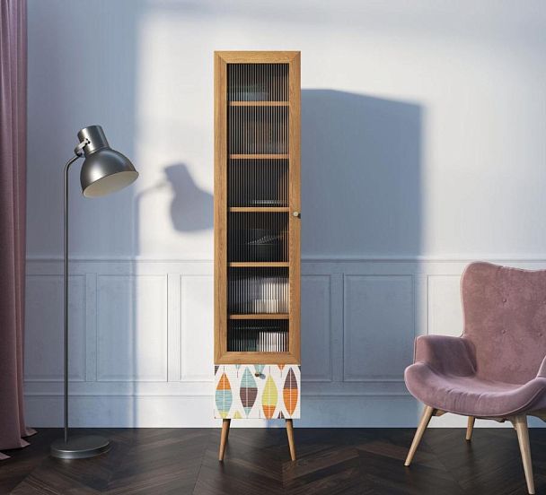 Буфет Berber одностворчатый с ящиком принт 48 арт BB48/Print_48 - Вид 5