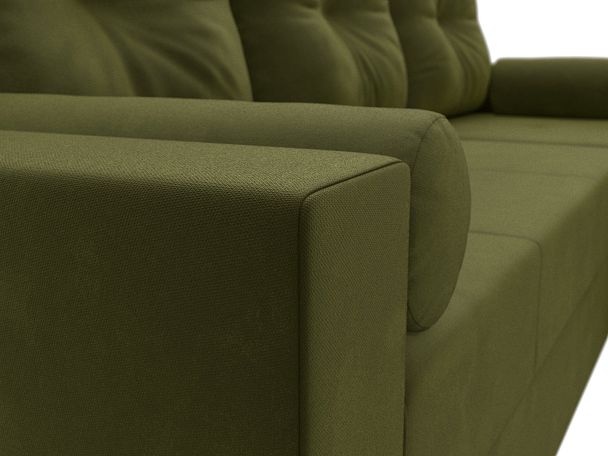 Диван угловой Верона Лайт угол правый (полностью вмикровельвет зеленый) - Вид 4