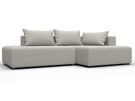 Диван угловой Лига-103 НПБ угол правый Рогожка бежевый - Фото предпросмотра