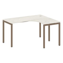 Metal System Quattro Стол криволинейный правый на П-образном м/к 40БП.СА-3 (R) Дуб наварра/Мокко металл 1400*1200*750 - Фото предпросмотра