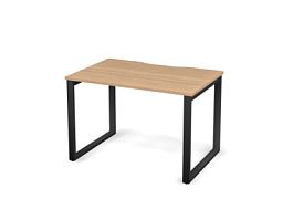 MATRIX 121S100-О Стол прямой, пров-ик вырезной (O-опоры) 1180х780х775 Швейцарский вяз/Темно-серый - Фото предпросмотра