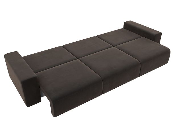 Диван прямой Лига-036 Классик Лонг Велюр коричневый - Вид 10