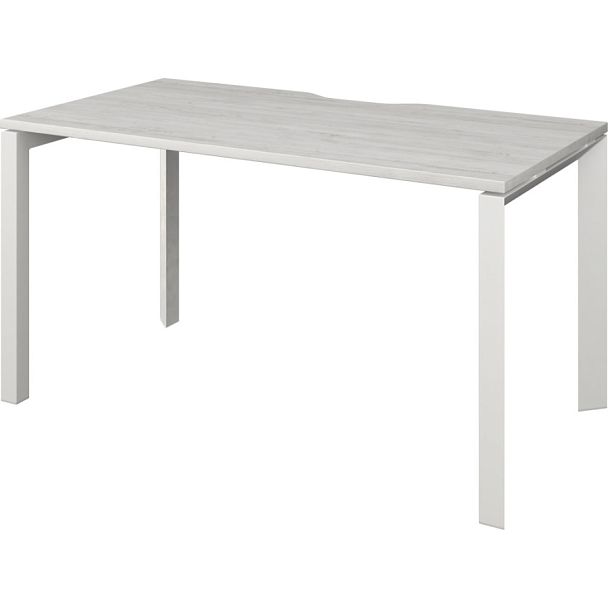 Стол на металлокаркасе  НТМП.П-120 Сосна винтер/Белый 1200x730x750 Аргентум-МП - Вид 1