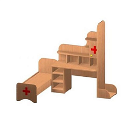 Уголок «Доктор» с кушеткой - Фото предпросмотра