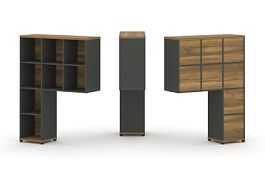 Concept Надставка высокая CN.ONV-001 Сандал Янтарный/Антрацит/Металл Антрацит 1099*350*1486 - Фото предпросмотра