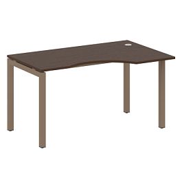 Metal System Quattro Стол криволинейный правый на П-образном м/к 50БП.СА-2 (R) Венге/Мокко металл 1400*900*750 - Фото предпросмотра