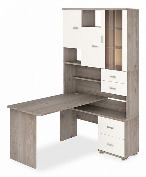 Стол компьютерный Домино Нельсон СР-620-140 Белый/Нельсон правый - Вид 1