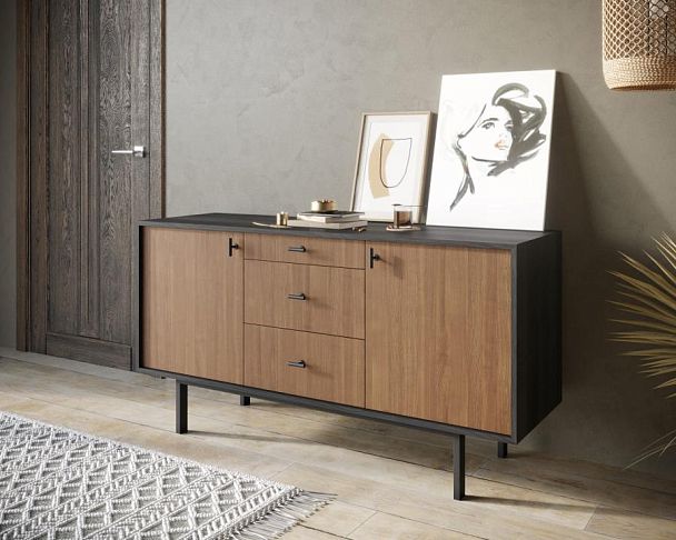 Комод две дверки и три ящика Emerson арт EM08 - Вид 3