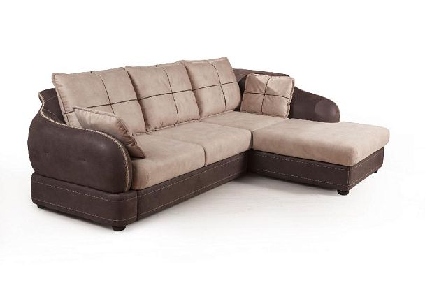 Napoli (Неаполь) диван-кровать с шезлонгом, замша - Вид 8